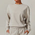Women's 2-Piece Crewneck Top and Long Mid Rise Sports Pants Set